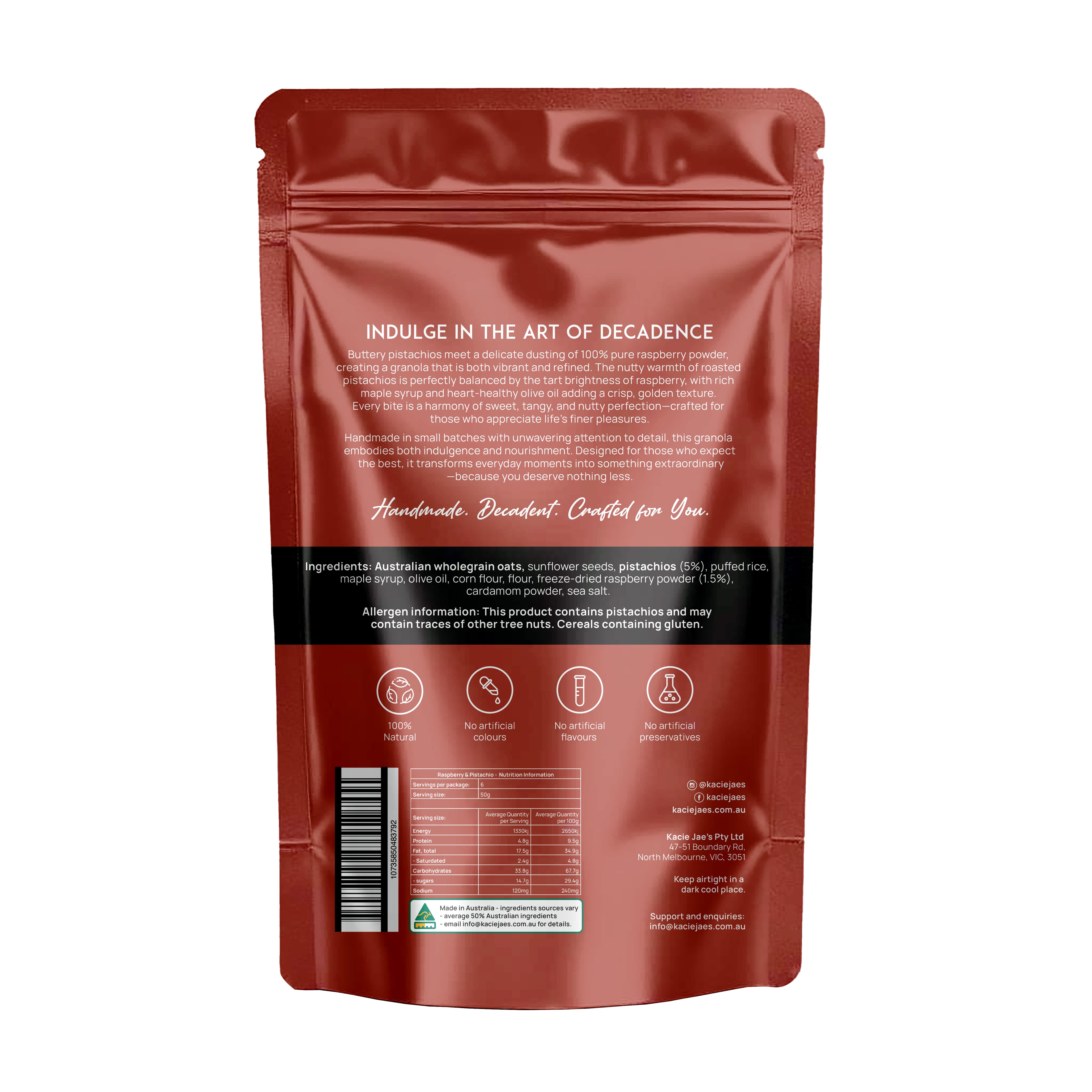 Raspberry & Pistachio 300g